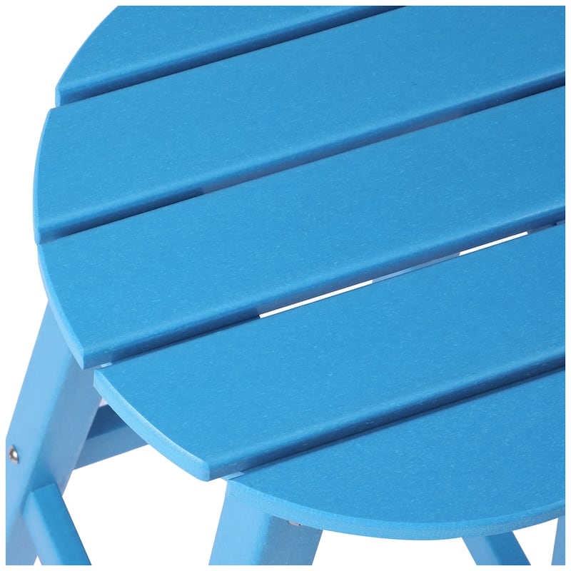 Laguna Hdpe All Weather Outdoor Patio 29" Round Bar Stool (Set Of 2)