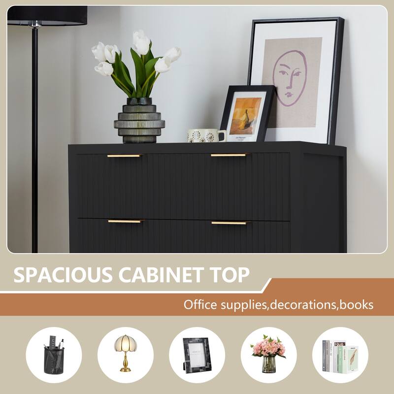 Wooden 4-Drawer Storage Cabinet Dresser