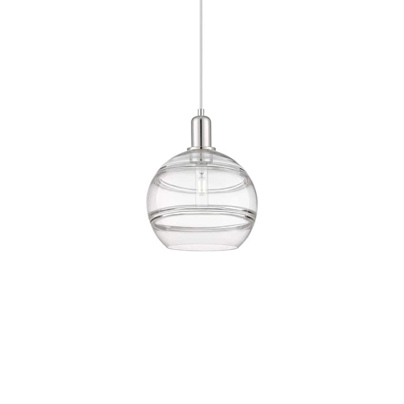 Innovations Lighting 716-1P-13-10 Rochester Pendant Rochester 10" Wide - Polished Nickel / Clear