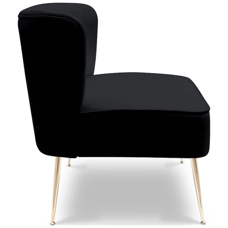 Farrah Upholstered Velvet Polyester Living Room Set With 22 inch Accent Chairs (3-Piece)