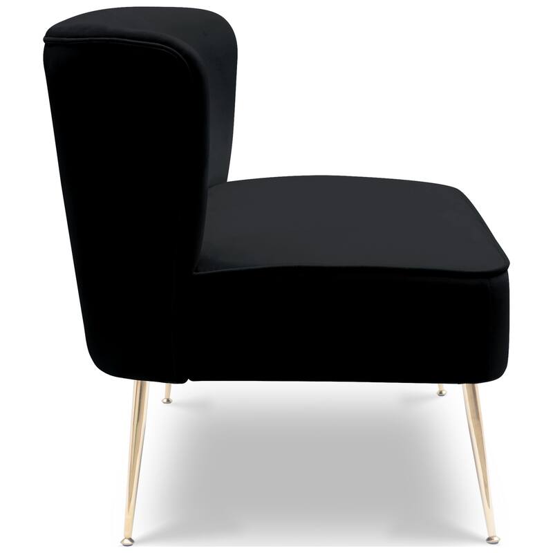 Farrah Upholstered Velvet Polyester Living Room Set With 25 inch Accent Chairs (3-Piece)