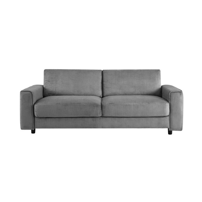 Modern Contemporary Upholstered 3-Piece Corduroy Plush Tufted Sofa Set