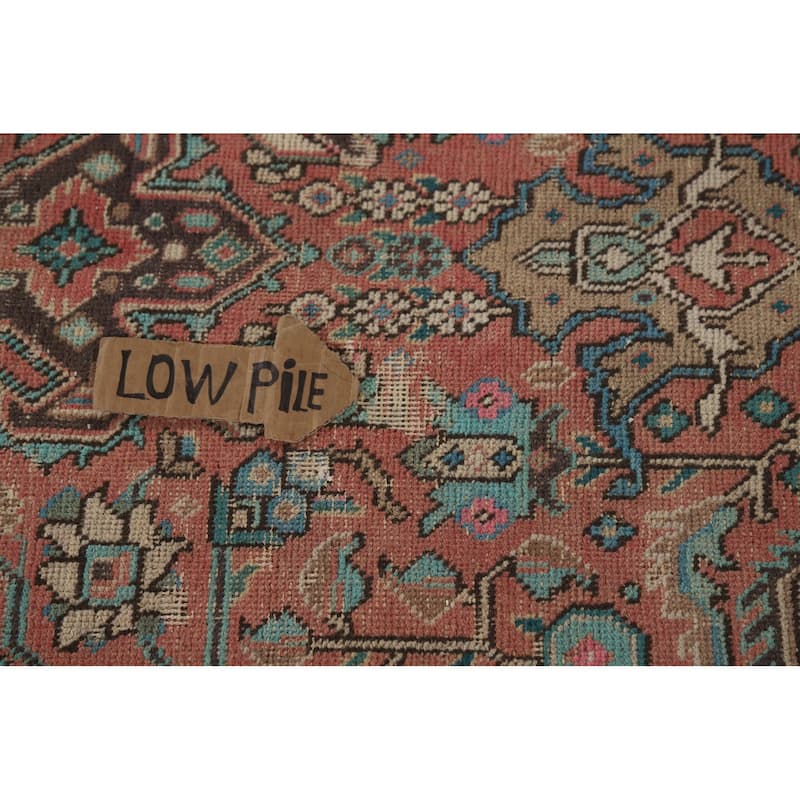 Pink Tabriz Persian Area Rug Hand-Knotted Wool Carpet - 6'8" x 9'9"