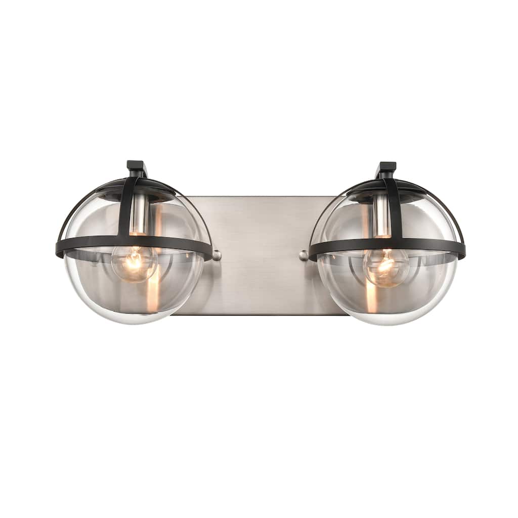 Davenay 16-inch Wide 2-Light Vanity Light in Satin Nickel