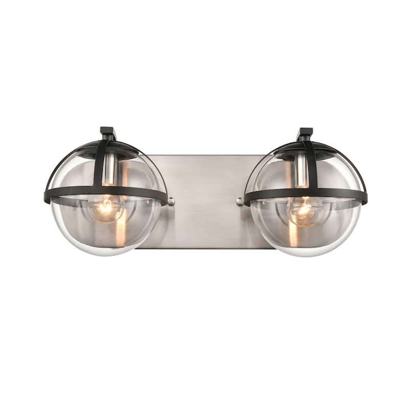 Elk Home Davenay Multiple Finishes With Clear Glass 2 Light Vanity Light - 16'' - Satin Nickel