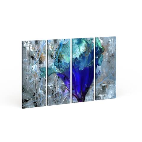 Copper Grove Blue Flower Canvas Wall Art