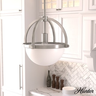 Hunter Wedgefield 1 Light Pendant - Kitchen Island, Dining Room, Bedroom - Contemporary, Transitional