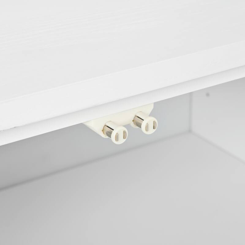 Modern 4-Door Buffet Cabinet Sideboard Cabinet with Adjustable Shelves, Push-Open Door Design, for Living Room and Kitchen