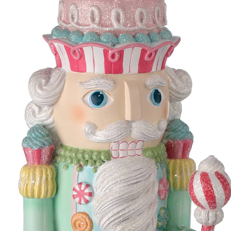 22" Resin Pastel Peppermint Nutcracker