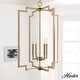 preview thumbnail 1 of 4, Hunter Zoanne 4-Light Modern Pendant Hanging Light - Island, Entry, Dining - Geometric, Contemporary, Candle, Transitional 27" - Alturas Gold