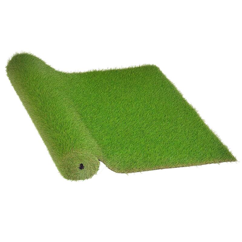 Outsunny Synthetic Indoor / Outdoor Artificial Turf Carpet with Realistic Look and Feel of Real Grass & a Rubber Backing