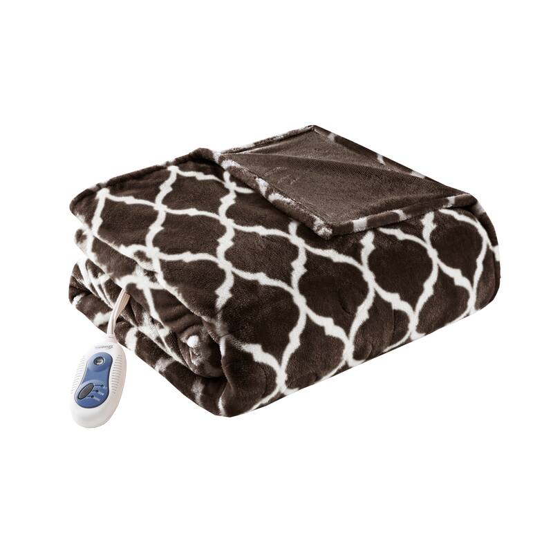 Beautyrest Oversized Heated Ogee Throw
