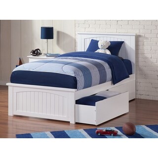 AFI Nantucket Platform Bed with Matching Footboard & Storage Drawers