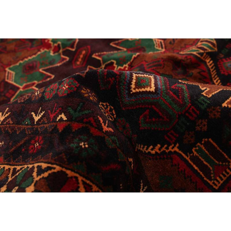 ECARPETGALLERY Hand-knotted Teimani Black, Brown Wool Rug - 3'7 x 6'10