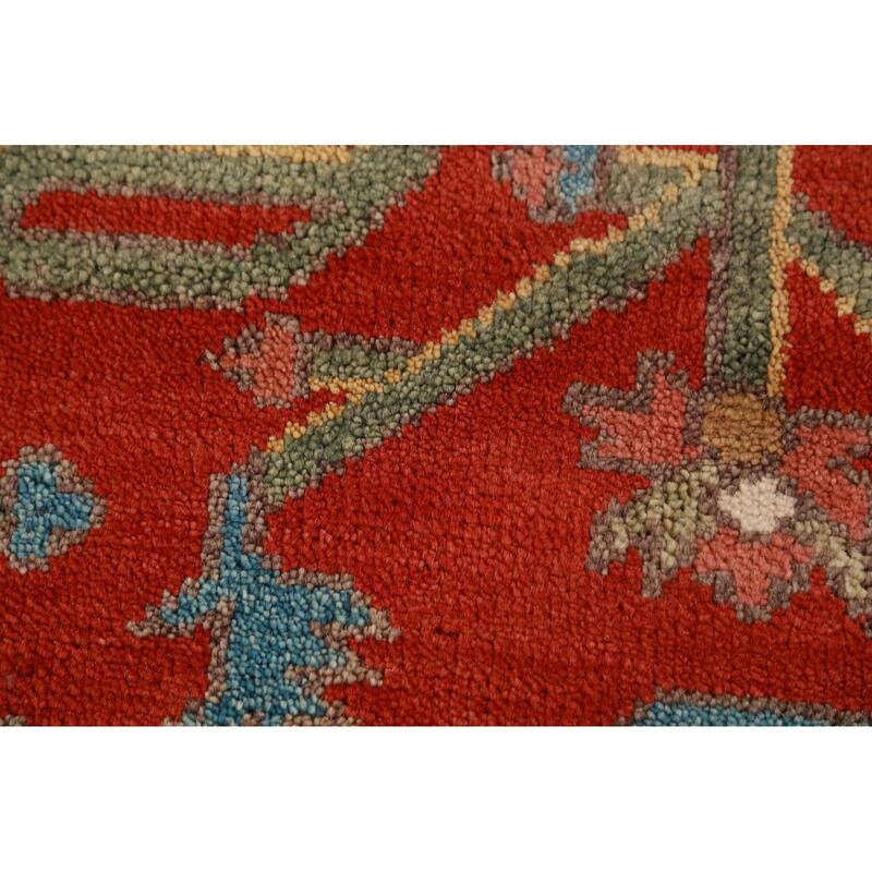Heriz Serapi Indian Area Rug Hand-Knotted Wool Carpet - 9'0"x 11'10"