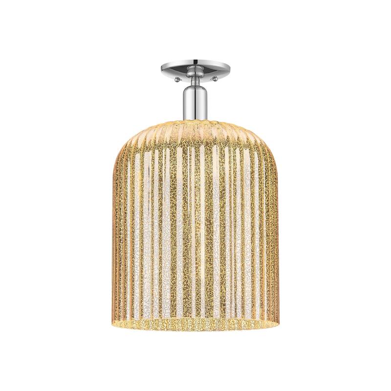 Innovations Lighting 716-1C-19-12 Bridal Veil Semi-Flush Bridal Veil - Polished Chrome / Mercury