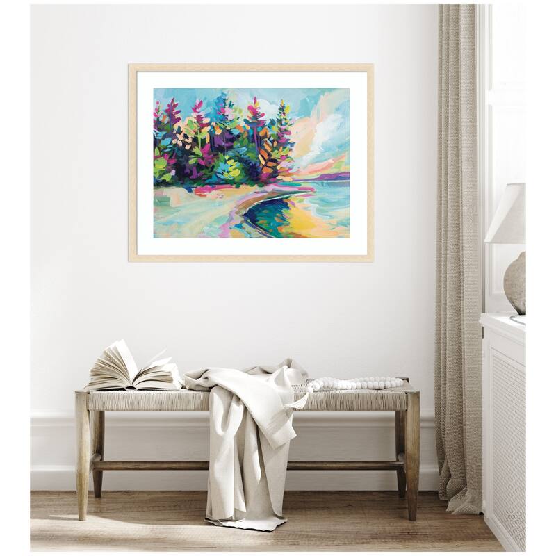 Kate and Laurel Framed Art Saturday In Door County by Rachel Christopoulous