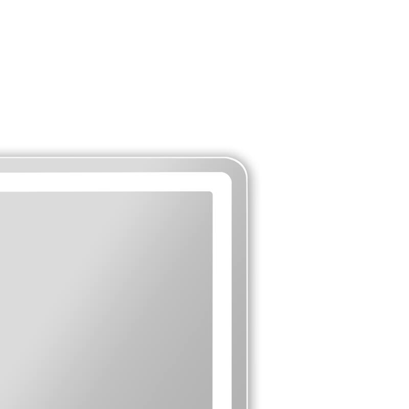 Frameless Wall Mounted LED Bathroom Mirror - Colorless