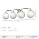 preview thumbnail 11 of 12, Hunter Hepburn 4-Light Bathroom Vanity Wall Light - Damp Rated - Vintage, Mid-Century