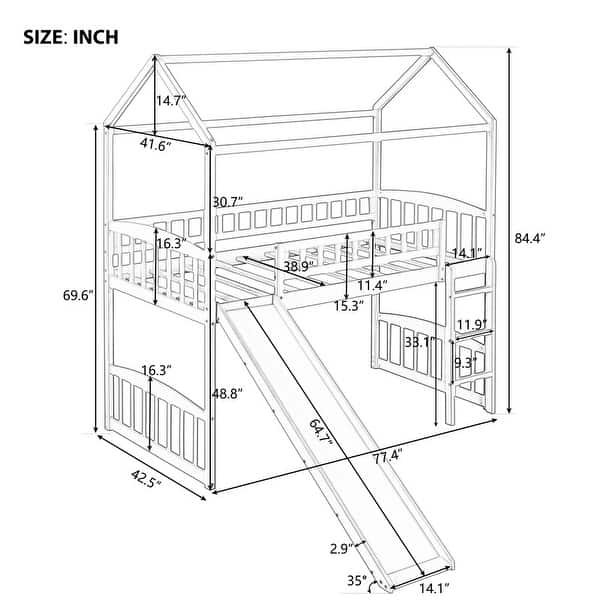 Twin Loft Bed with Slide, House Bed with Slide Bed Bath & Beyond
