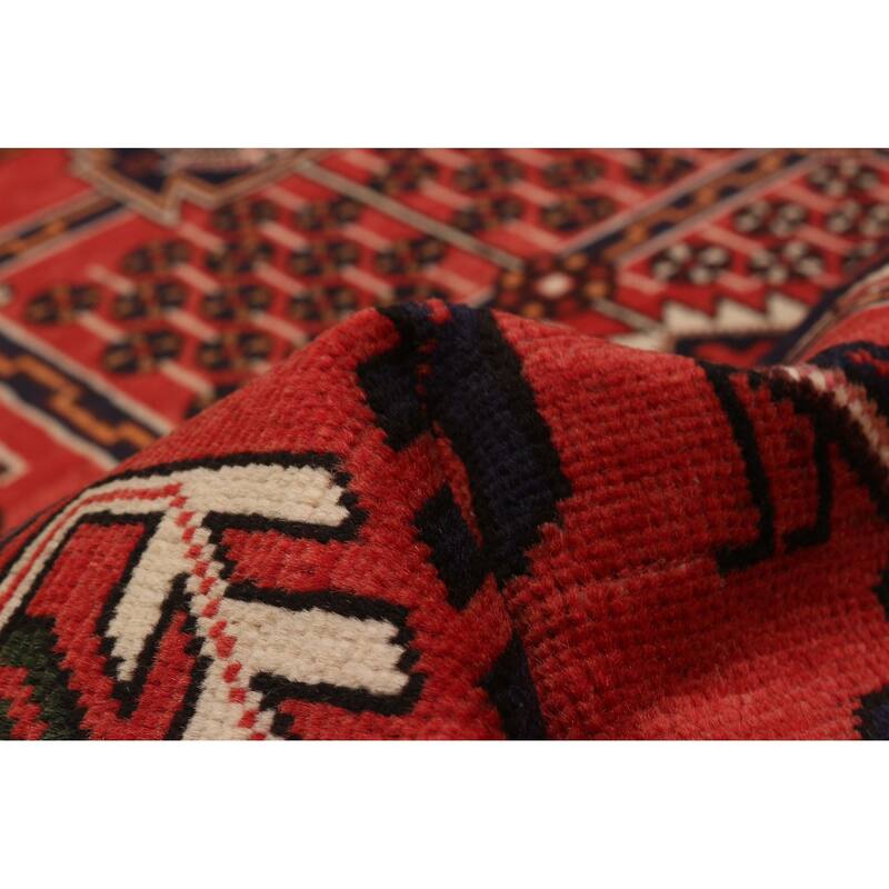 ECARPETGALLERY Hand-knotted Andelz Red Wool Rug - 4'8 x 7'1