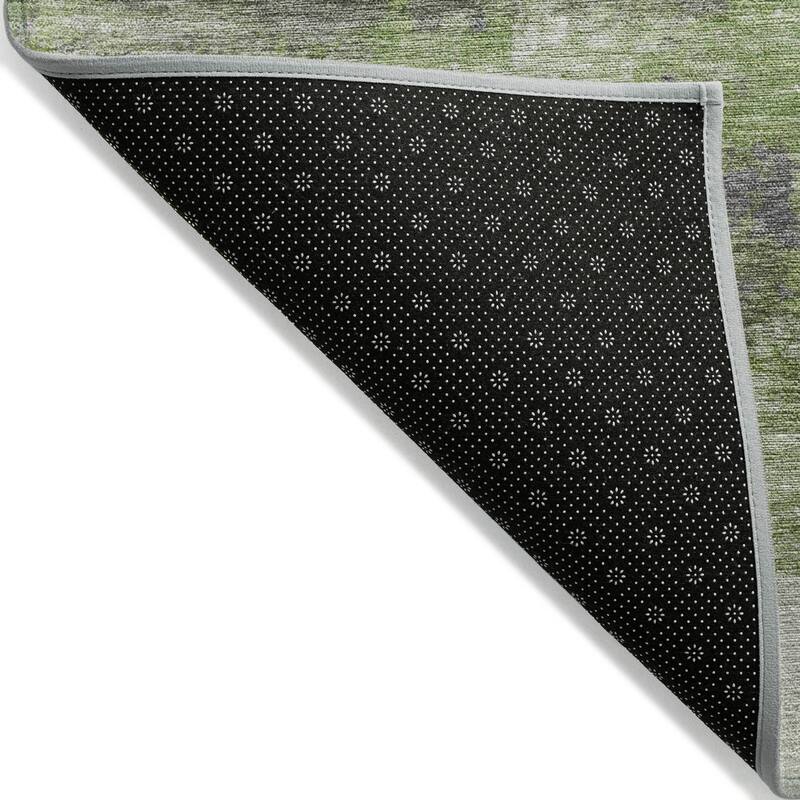 Machine Washable Indoor/Outdoor Abstract Blend Chantille Rug