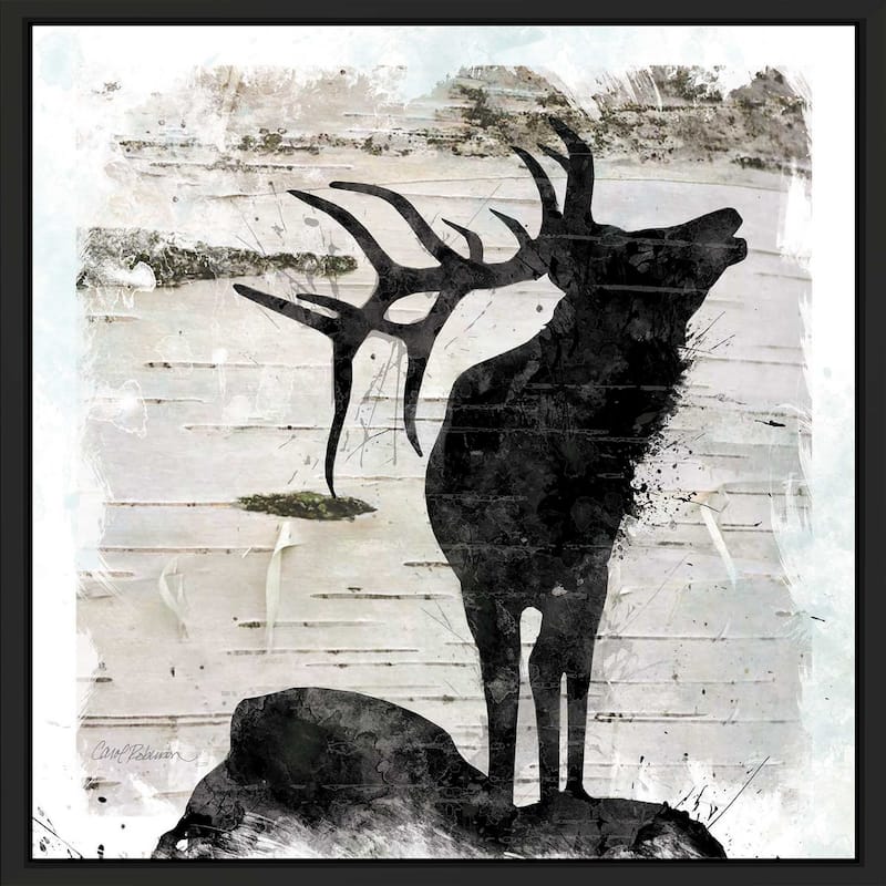 "Birchbark Elk" by Carol Robinson Print on Floating Canvas