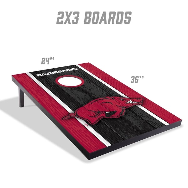 Arkansas Razorbacks NCAA Compact 2x3 Tailgate Cornhole Board Set