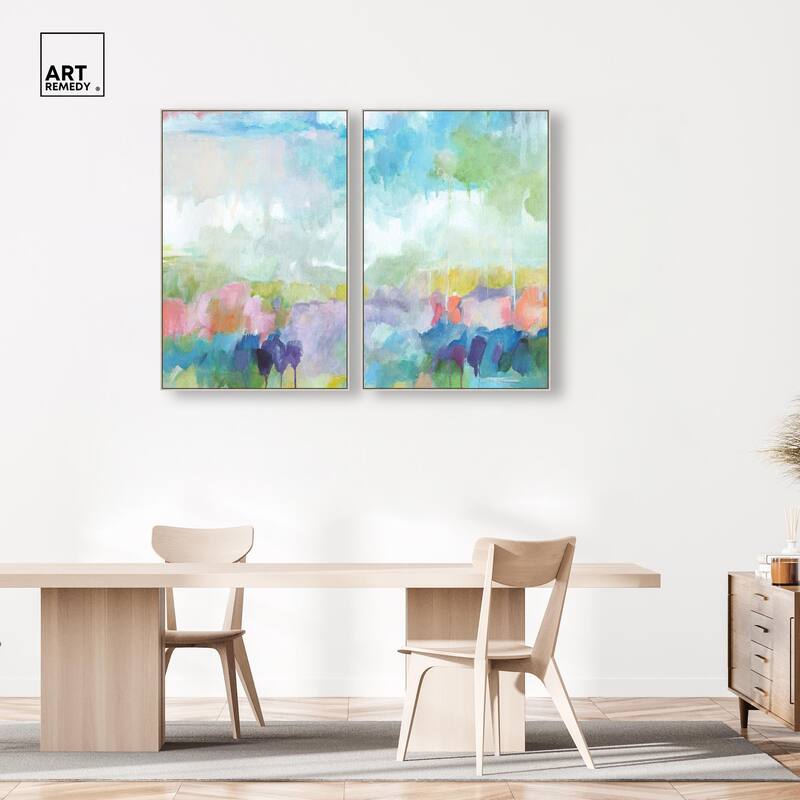 Harmonic Greens Canvas Set of 2 by Art Remedy