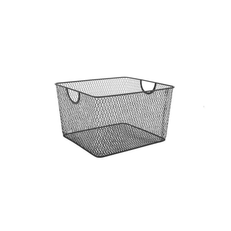 YBM Home Mesh Open Bin Storage Basket Organizer for Fruits, Vegetables, Pantry Items Toys, Pack of 1 - 10x9x6