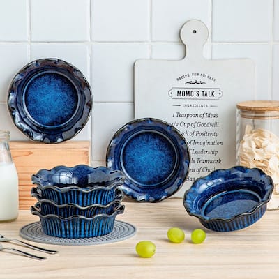 vancasso 6-Piece 5.5'' Corrugated Edge Mini Pie Pans Set(9 Ounce)
