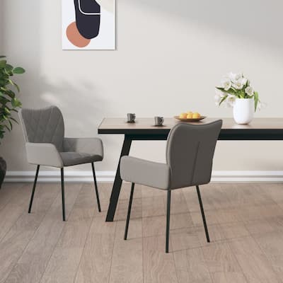 vidaXL Dining Chairs 2 Pcs Accent Upholstered Chair for Living Room Fabric - 21.7" x 22.8" x 32.3"