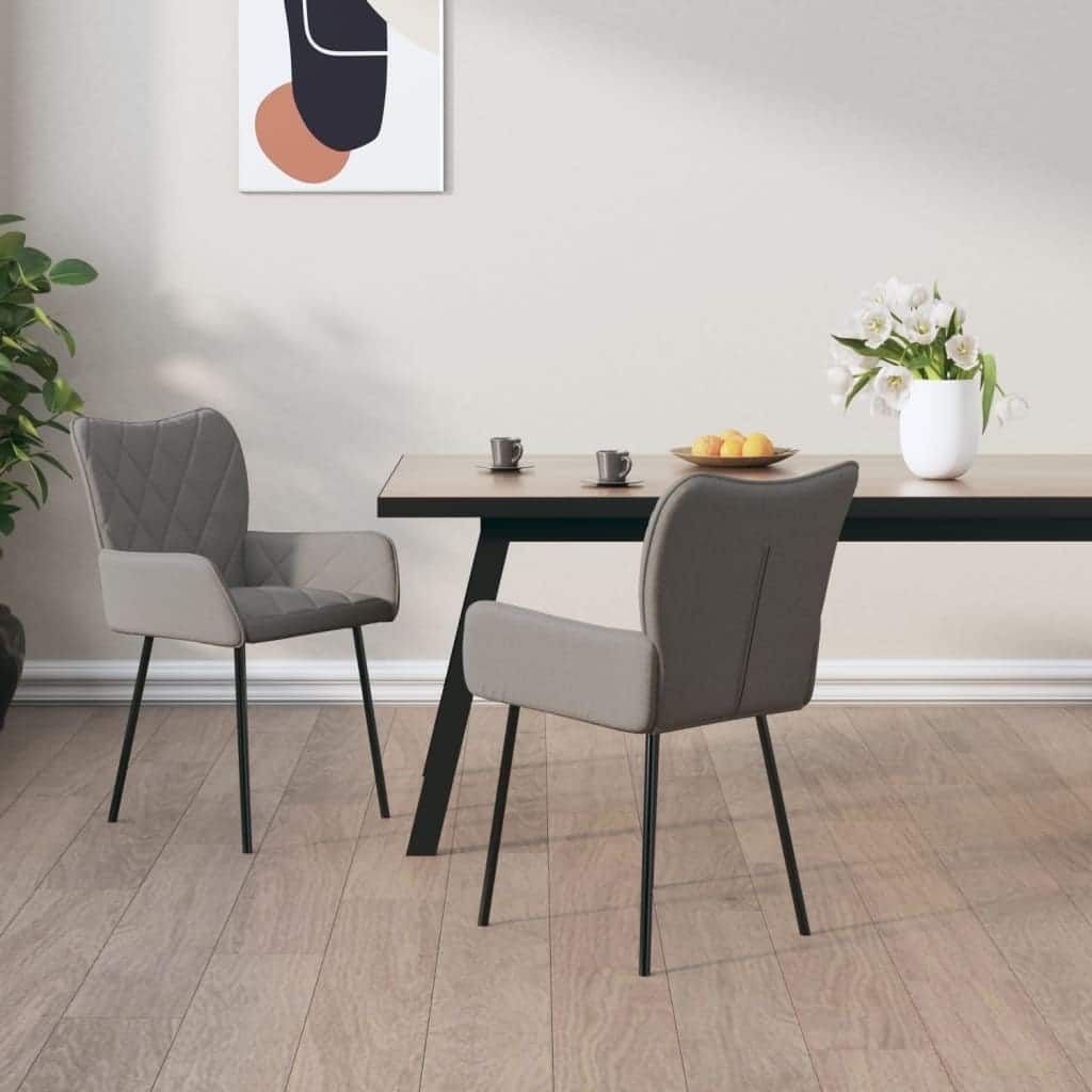 vidaXL Dining Chairs 2 Pcs Accent Upholstered Chair for Living Room Fabric - 21.7" x 22.8" x 32.3"