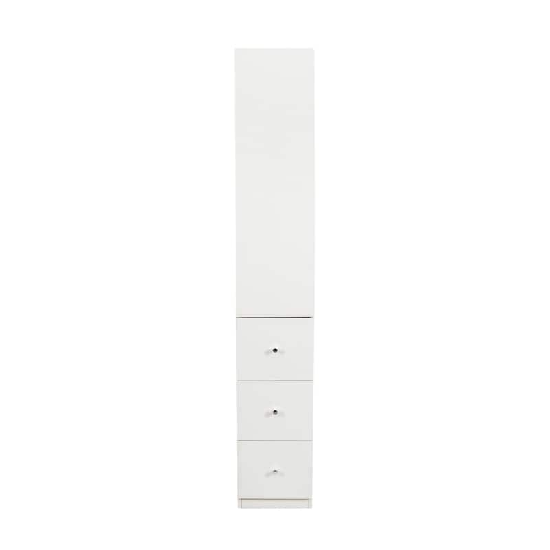70.87" H Display Storage Cabinet,4-Tier Shelf,3 Side Drawers ,Modern Wooden Tall Bookshelf Bookcase