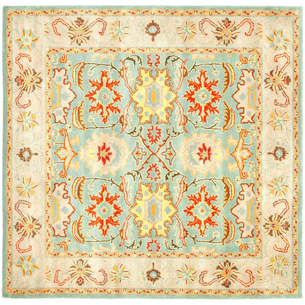 SAFAVIEH Handmade Heritage Dot Daisy Traditional Oriental Wool Rug