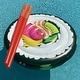 preview thumbnail 2 of 4, 60" Inflatable Sushi Roll Island with Chopsticks Swimming Pool Float