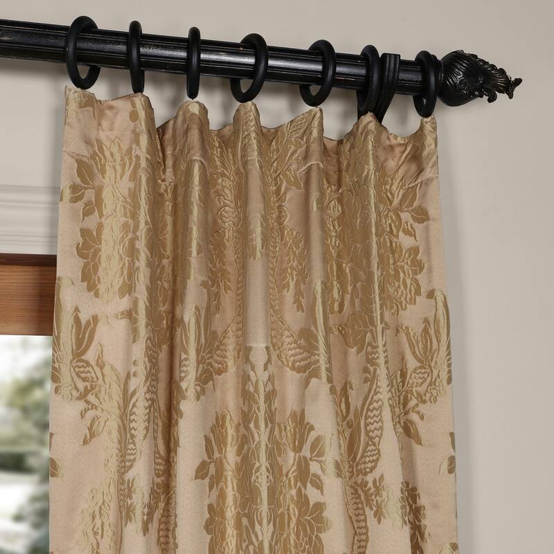 Exclusive Fabrics Magdelena Faux Silk Jacquard Curtain (1 Panel)