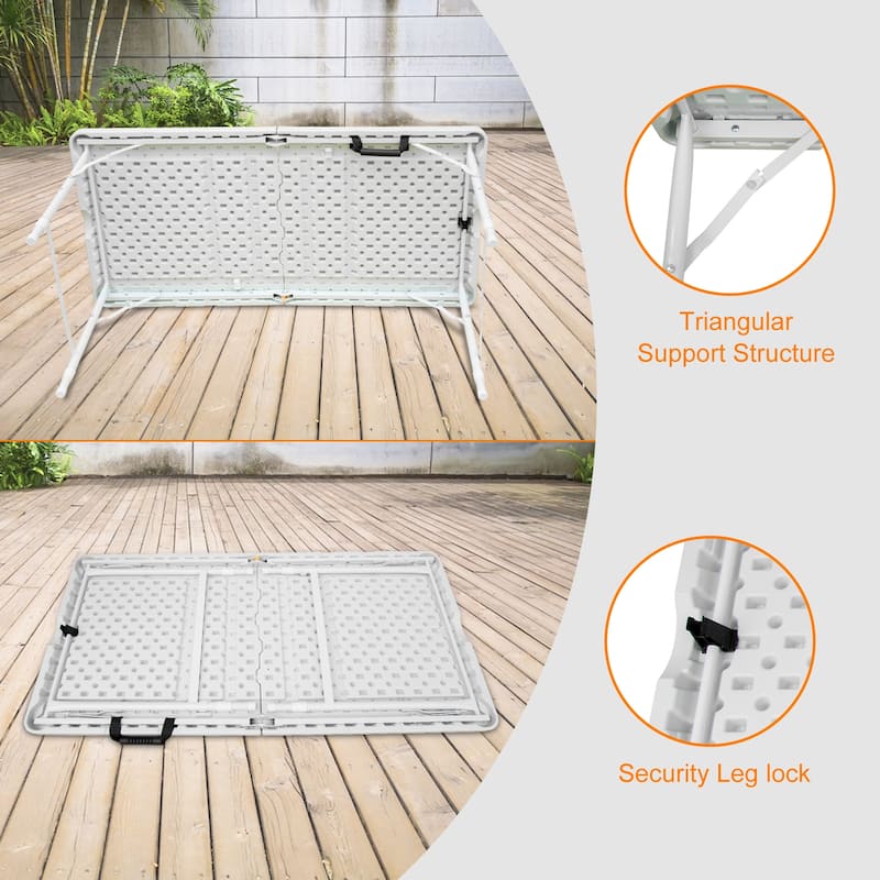 Anmytek Folding Table Portable Outdoor Picnic Party Beach Office Waterproof Utility