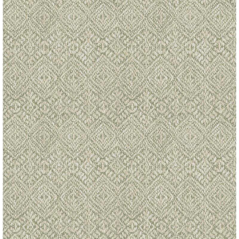 A-Street Prints Gallivant Sage Woven Geometric Wallpaper