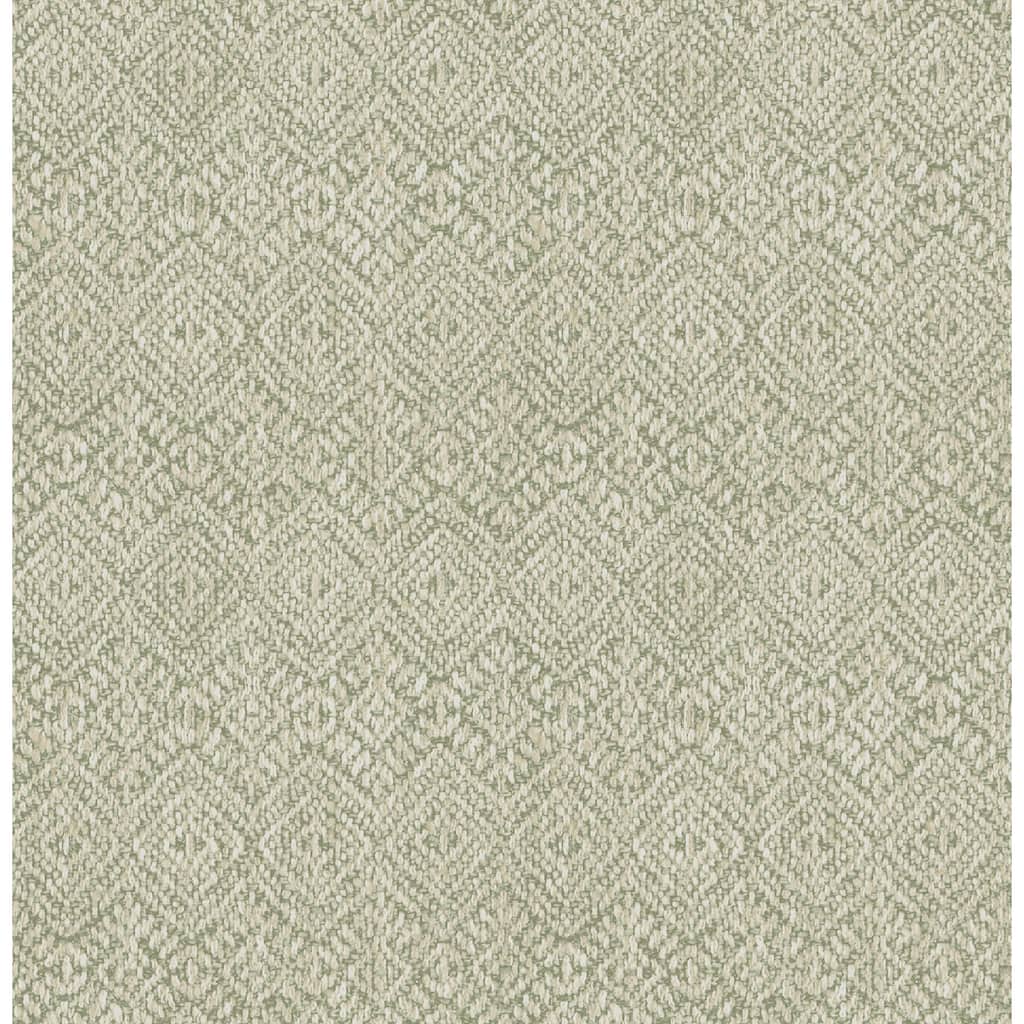 A-Street Prints Gallivant Sage Woven Geometric Wallpaper