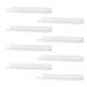 preview thumbnail 10 of 8, Wallniture Denver 17" Floating Shelves for Kids Room Decor, White Bookshelf (Set of 8)