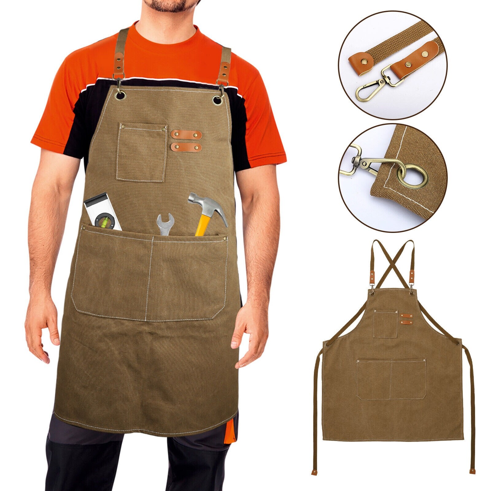 Men's Vintage Canvas Work Apron - Bed Bath & Beyond - 40146713