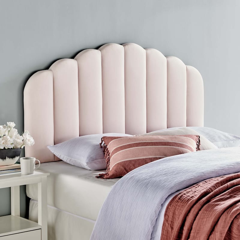 Veronique Full/Queen Performance Velvet Headboard - Pink