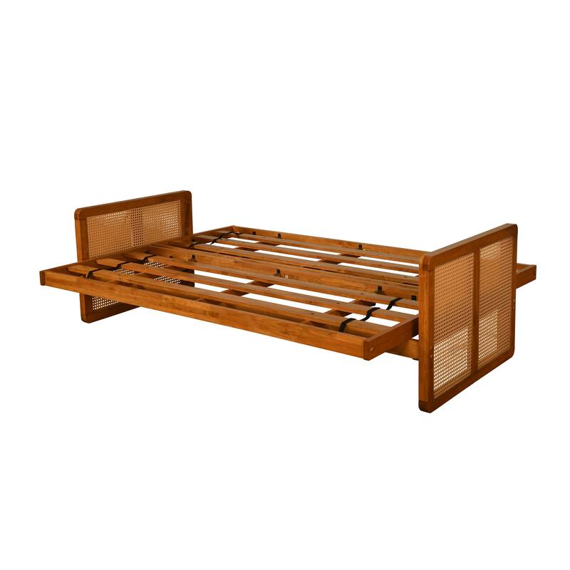 Somette Westport Full-size Futon Frame in Honey Finish, Mattress Not Included