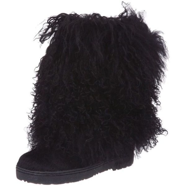 Bearpaw Boots Womens Comfortable Boetis Curly Lamb Fur 11" 1294W