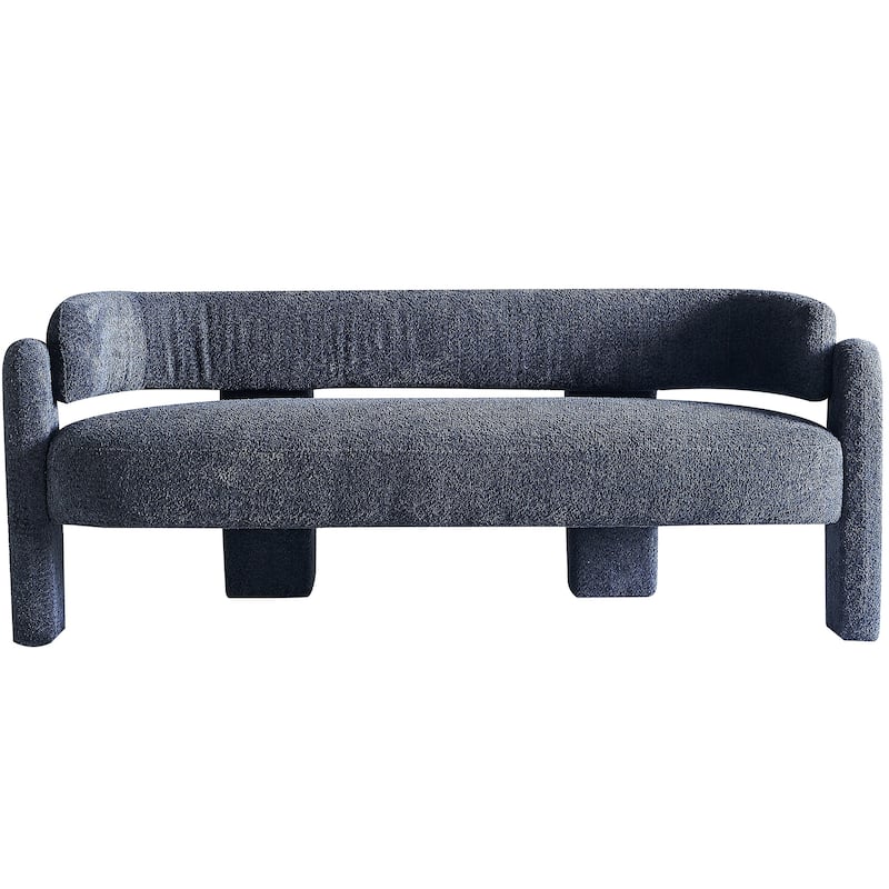 Stylish Boucle Sofa with High-Density Foam & Easy Assembly - 700 lbs Capacity