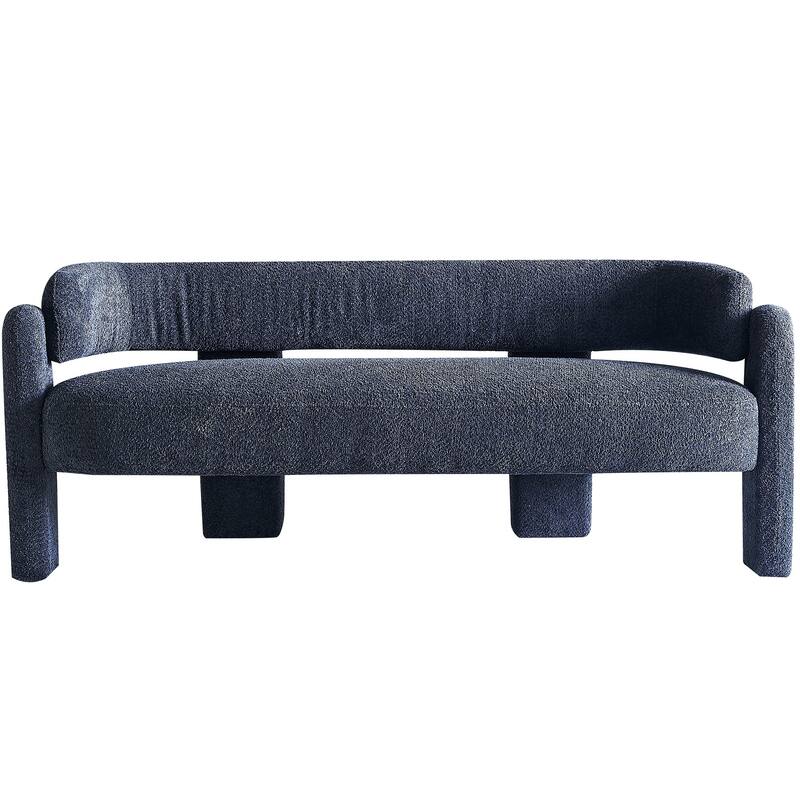 Modern Upholstered Bench Velvet Sofa with Rolled Arms, Loveseat Sofa, Chaise Sofa for Club Living Room Bedroom