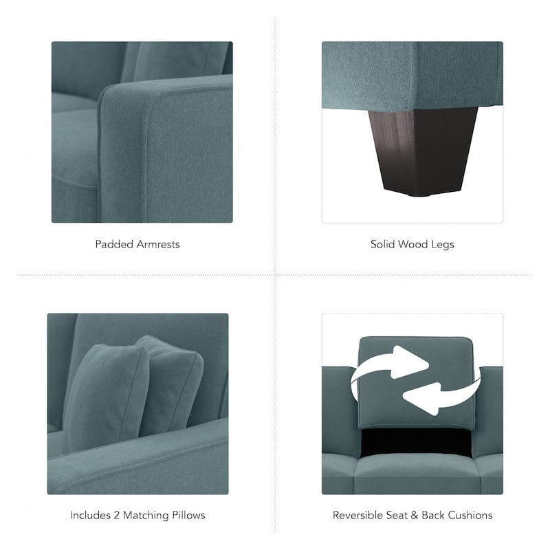 Bush Furniture Stockton 61W Small Loveseat Sofa for Living Room