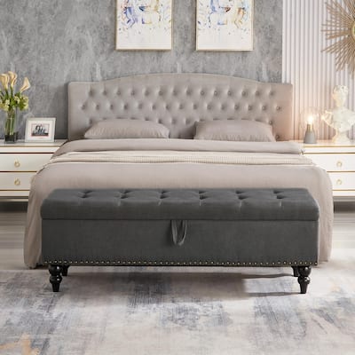 59" Bed Bench with Storage