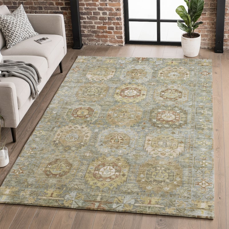 Premium Washable Super Soft Traditional Global Mayfield Rug - Sage - 3' x 5'